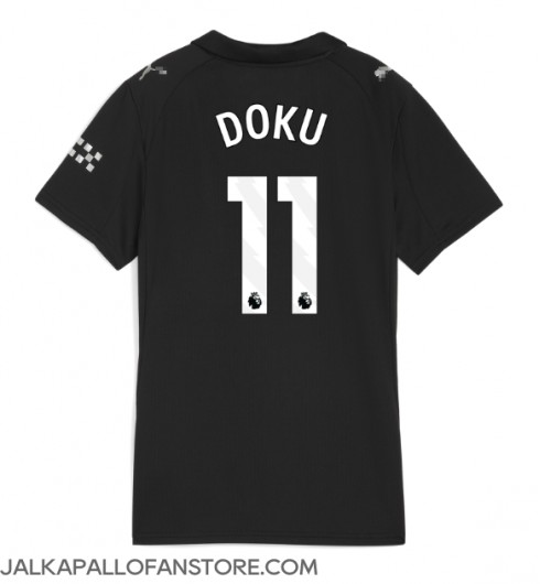 Manchester City Jeremy Doku #11 Vieraspaita Naisten 2025-26 Lyhythihainen Manchester City Jeremy Doku #11 Vieraspaita Naisten 2025-26 Lyhythihainen